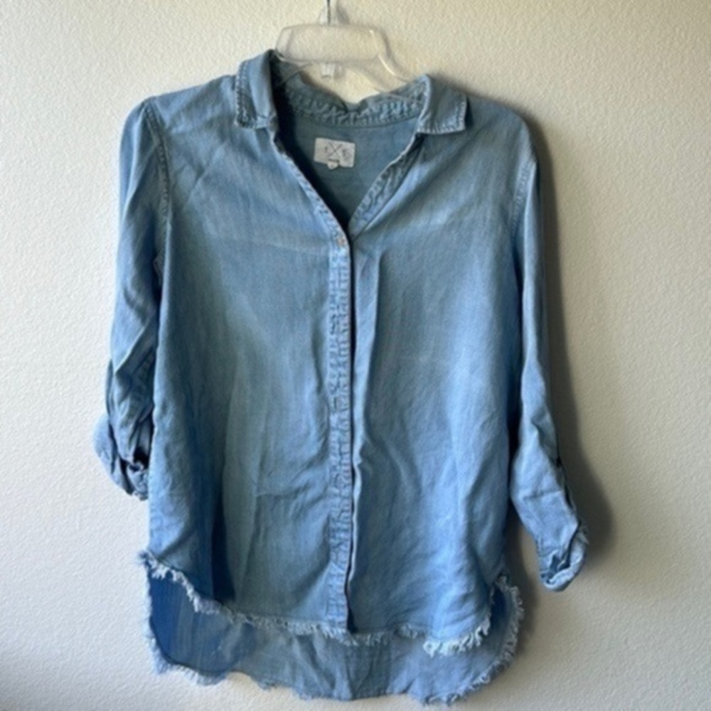 Thread & Supply Light Blue Denim Button-Down Shirt